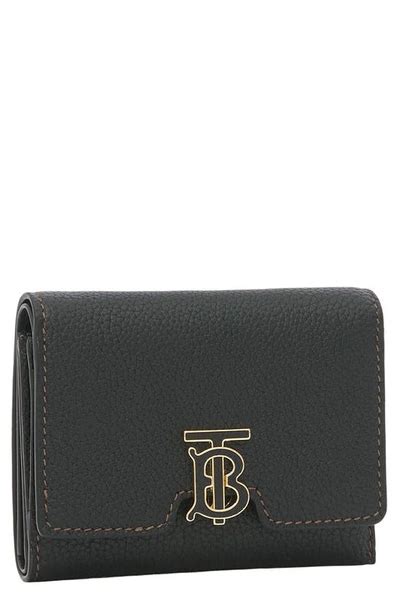 Burberry TB Monogram Grainy Leather Wallet 